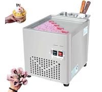 PASPRT Máquina Comercial De Helado Enrollado De Acero Inoxidable De Una Sola Placa, 220 V, para Yogur Helado con Espátulas, para Uso Doméstico Y Comercial.