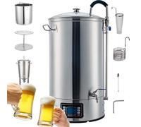 PASPRT Marmita De Cocción De Acero Inoxidable 304, Equipo Eléctrico para Elaboración De Cerveza De 60 litros con Sistema De Enfriamiento Turbo Y Control De (60L)