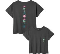 Passenger - Camisetas mujer - Stack Pocket T-Shirt W Faded Black para Mujer de Algodón - Talla S - Gris Gris S