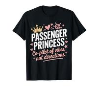 Passenger Princess Co-Pilot Of Vibes, Not Directions Camiseta