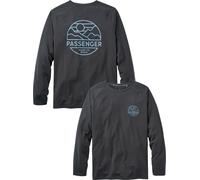Passenger - Ropa de senderismo - Sedona Recycled Active LS T-Shirt Black de Algodón - Talla M - Negro Negro M