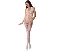 PASSION Bodystocking Negro Talla Única - Diseño Elegante Para Potenciar Tu Estilo Personal - ONE SIZE / BLANCO