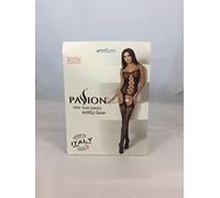 Passion BS056 - Conjunto de red con diseño (negro) - Tallas S-L