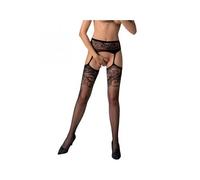 Passion - s029 medias con liguero talla unica - Negro - 1