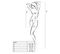 PASSION WOMAN BODYSTOCKINGS WOMAN BS027 BODYSTOCKING ESTILO VESTIDO NEGRO TALLA UNICA