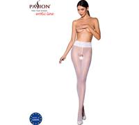 PASSION - TIOPEN 008 MEDIAS BLANCO 1/2 (30 DEN) 3/4 ROJO