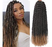 Passion Twist Hair 24 pulgadas 8 paquetes Passion Twist Crochet pelo para mujeres negras onda de agua trenzado cabello Bohemain largo primavera T