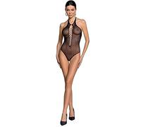 PASSION WOMAN BODYSTOCKINGS Ropa interior erótica de cuero y látex para mujer marca PASSION WOMAN BS088 BODYSTOCKING BLANCO TALLA UNICA
