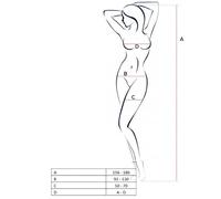 PASSION Woman BS062 Bodystocking Blanco Talla Única - Elegancia Y Comodidad Para Una Sensación Única