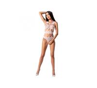 Passion BS083 - cuerpo abierto blanco con malla - Talla S-L