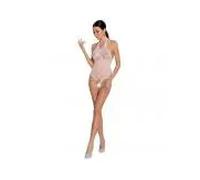 PASSION - WOMAN BS087 BODYSTOCKING BLANCO TALLA UNICA
