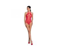 PASSION - WOMAN BS088 BODYSTOCKING NEGRO TALLA UNICA - Rojo - ONE SIZE