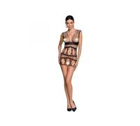 Ropa interior erótica de cuero y látex para mujer marca PASSION WOMAN BODYSTOCKINGS PASSION WOMAN BS089 BODYSTOCKING NEGRO TALLA UNICA