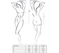 PASSION Woman Trixy Teddy Negro Talla L/XL - Diseño Elegante y Confortable Para Sensaciones Únicas - L/XL / NEGRO
