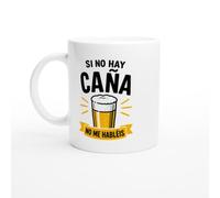 PassionCadeau Taza Cerveza Si No Hay Caña No Me Habléis | Taza Humor Amante de la cerveza - Idea de Regalo Original
