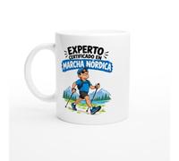 PassionCadeau Taza Experto Certificado en Marcha Nórdica | Taza Graciosa Caminante - Idea de Regalo Original