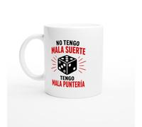 PassionCadeau Taza Humor No Tengo Mala Suerte Tengo Mala Puntería | Taza Divertida Frases divertidas - Idea de Regalo Original