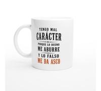 PassionCadeau Taza Mal Humor Tengo Mal Carácter Porque Lo Bueno Me Aburre | Taza Divertida Mal carácter - Idea de Regalo Original
