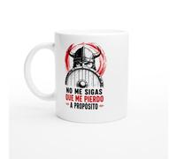 PassionCadeau Taza Vikingo No Me Sigas Que Me Pierdo A Propósito | Taza Original Vikingos - Idea de Regalo Original