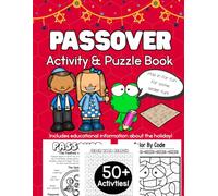 Passover Activity & Puzzle Book: Pesach Activities, Coloring, Word Searches, Mazes, Jewish Holiday Seder Busy Book (Jewish Holiday Activity Books For Kids)