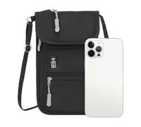 Passport Bag, Document Holder Organizer, 8.27x0.2x5.12 inches Anti Theft Neck Wallet with Secure Card Slots, Lightweight Passport Pouch for Hiking Business Commute Camping Vacation, Phone Cash ID