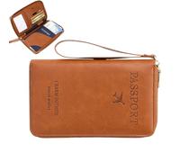Passport Cover, Secure Zipper Passport Case, Anti-Theft Travel Wallet, Ideal for Cards, Pocket Money, Vacation Commute, Airport Travelling, Work Shopping, Festival Hiking Adventures, 11.5x2x19cm