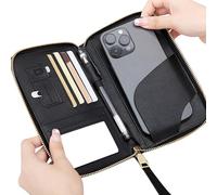 Passport Holder, PU Leather Passport Wallet, 7.48x4.33x0.98 inches, with Multi Card Slots, Waterproof Ticket Organizer, Portable Document Case for Men Women, Vacation, Business Trips, Airport, Travel