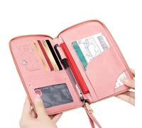 Passport Holder, Travel Wallet, Pu Leather Book Cover, Multi Card Slot Organizer, Waterproof Document Case 7.48x4.33x0.98 Inches for Men, Women, Boarding Pass Storage, Ticket Purse, International Trip