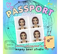 Passport Photos: Another coloring book by Mopey Bear Studio. For kids, teens, adults, creatives. Hand drawn stylized faces to color, shade, highlight.