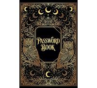 Password Book: Celestial Owl Internet Address and Login Keeper with Alphabetical A-Z Tabs, Large Print Organizer Journal for Usernames, PINs and Secure Web Data