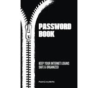 Password Book: Keep Your Internet Logins Safe & Organized: Includes sections for storing information and settings: WiFi details, banking data, website ... pages, lined and grid pages. 5x7 inches.
