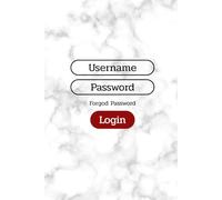 Password Book | Marble Login Screen Design | 6x9" | 120 Pages: Modern Password Organizer with UI-Inspired Cover | Website, Username, Password & Notes