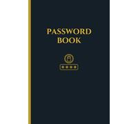 PASSWORD BOOK: Mini Password Book: Elegant Navy Blue and Gold Password Organizer Book, 5.25 x 8 Pocket Size, Alphabetical A-Z Tabs, Secure Password Diary