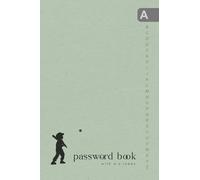 Password Book with A-Z Index: 4x6 Mini Login Account Organizer with Alphabetical Labels | Boy and Baseball Design Dusty Green