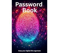 Password Book: with Custom Index - Internet Address & Password Organizer, 6x9 Inches, 75 Pages - Secure Notebook for Website Logins, Banking, Streaming & More
