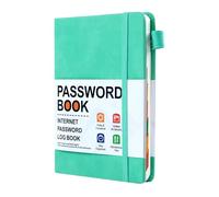 Password Journal - Login Tracker Login - Libro de contactos compacto, conservador de contraseñas web multiuso con separadores alfabéticos, directorio telefónico, tapa dura con correa segura (15,5 x 12