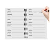 Password Keeper - Cuaderno inteligente de páginas de índice, diseño portátil, de almacenamiento de fácil acceso, diseño claro, libro pequeño para gestión de direcciones de sitios web de
