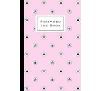 Password Log Book 100 pages wide-ruled 6 x 9 in | Large Print: Locks & Asterisks on Pink