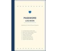 Password Log Book: Alphabetical A-Z Internet Password Organizer with Security Tips - 94 Pages: Wi-Fi & Router Credentials, Software License Keys, 2FA ... Tracker, Large Print - 6x9 Paperback