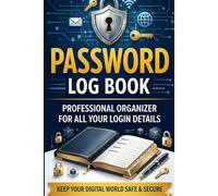 Password Log Book Home and Office: Internet Address and Password Organizer for Home and Office | Secure Journal for Login Details, PINs, and Notes | 6 x 9" Discreet Navy & Gold Design