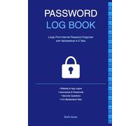 Password Log Book: Large Print Internet Password Organizer with Alphabetical A-Z Tabs