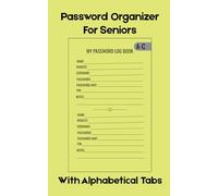 Password Organizer Book for Seniors: Large Print A-Z Tabs | 252 Easy-to-Fill Login Tables | 5" x 8" Password Logbook with 128 Pages for Home & Office Use