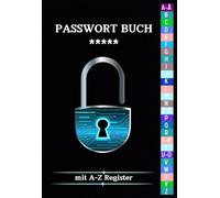 Passwort Buch A6: Passwortbuch mit Register A Z, kleines Buch für Passwörter, Passwort Heft Deutsch A6 für Zugangsdaten: E-Mail, Webseiten, Wlan, Wifi