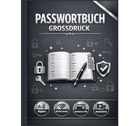 Passwortbuch Großdruck mit Register A-Z: Das sichere Offline-Notizbuch für Internet-Zugangsdaten, PINs & Passwörter | Extra große Schrift, ideal für Senioren
