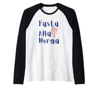 Pasta alla Norma Pasta italiana de verano Camiseta Manga Raglan