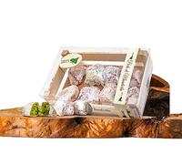 Pasta artesanal de almendras sicilianas, caja de regalo de madera, envasada en una sola porción de sabores variados, dulces sicilianos de almendras, sin gluten, 140 g