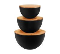 Pasta Bowls - 10.inches Food Storage Containers for Nesting. with Salad Containers Wood Lids Serving Preparing Kitchen Tools for Fruit Bread Chips Vegetable Soup Meal Baking Cooking.