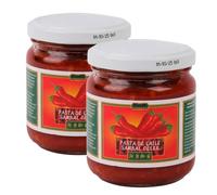 Pasta de Chile Sambal Oelek 200 g Picante Intenso para Wok, Noodles, Arroces, Sopas y Marinados Condimento Asiático Versátil