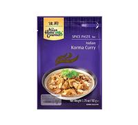 Pasta de Curry Korma 50 g para 4 raciones, mezcla de especias suave y cremosa, picante medio, sin gluten, sin MSG, ideal para pollo, verduras, tofu y leche de coco