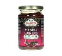 Pasta de Curry Madrás 280 g estilo indio, picante medio-alto, sin gluten, apta vegetarianos, base rápida para currys, marinadas y salsas